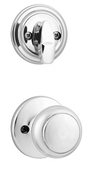 Kwikset / 966 Single Cylinder Interior Trim Pack / Cove Knob / Polished Chrome / 966CV26 Kwikset / 966 Single Cylinder Interior Trim Pack / Cove Knob / Polished Chrome / 966CV26