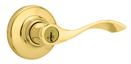 Kwikset / Balboa Lever / Keyed Entry - SmartKey / Polished Brass / 405BL 3 SMT Kwikset / Balboa Lever / Keyed Entry - SmartKey / Polished Brass / 405BL 3 SMT