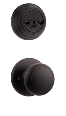 Kwikset / 967 Double Cylinder Interior Trim Pack / Cove Knob / Venetian Bronze / 967CV11P Kwikset / 967 Double Cylinder Interior Trim Pack / Cove Knob / Venetian Bronze / 967CV11P