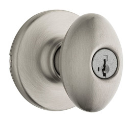 Kwikset / Aliso Knob / Keyed Entry - SmartKey / Satin Nickel / 400AO 15 SMT Kwikset / Aliso Knob / Keyed Entry - SmartKey / Satin Nickel / 400AO 15 SMT