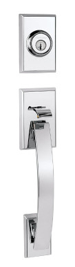 Kwikset / Tavaris Handleset / Single Cylinder - SmartKey / Polished Chrome / 800TVH 26 SMT Kwikset / Tavaris Handleset / Single Cylinder - SmartKey / Polished Chrome / 800TVH 26 SMT