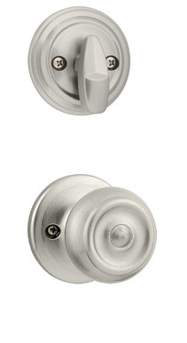 Kwikset / 966 Single Cylinder Interior Trim Pack / Phoenix Knob / Satin Nickel / 966PE15