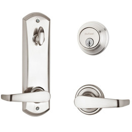 Kwikset / Metal Interconnect / 816 Key Control Deadbolt Single Cylinder with Kingston Passage Lever / Satin Nickel / 508KNLSMTKCDB 15