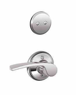 Schlage / F Series Dummy Cylinder Interior Trim Pack / Merano Lever / Right Hand / Bright Chrome / Dummy Cylinder / F94MER625RH