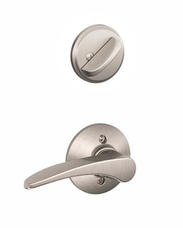 Schlage / F Series Single Cylinder Interior Trim Pack / Manhattan Lever / Right Hand / Satin Nickel / Single Cylinder / F59MNH619RH