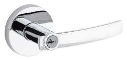 Kwikset / Sydney Lever with Round Rose / Keyed Entry - SmartKey / Polished Chrome / 156SYLRDT 26 SMT