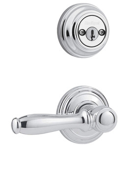Kwikset / 967 Double Cylinder Interior Trim Pack / Ashfield Lever / Polished Chrome / 967ADL26 Kwikset / 967 Double Cylinder Interior Trim Pack / Ashfield Lever / Polished Chrome / 967ADL26