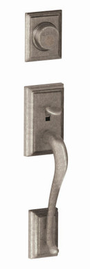 Schlage / Addison Handleset / Dummy Cylinder / Distressed Nickel / F93ADD 621 Schlage / Addison Handleset / Dummy Cylinder / Distressed Nickel / F93ADD 621