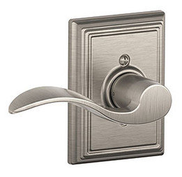 Schlage / Accent Lever with Addison Rose / Half Dummy Left Hand / Satin Nickel / F170ACC 619 ADD LH Schlage / Accent Lever with Addison Rose / Half Dummy Left Hand / Satin Nickel / F170ACC 619 ADD LH