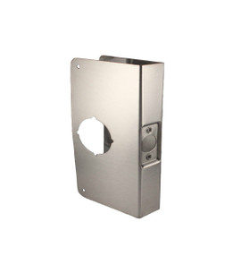 Don-Jo / Wrap-Around Plate / 9" H x 4" W /  1-3/4" Door Thickness / 2-3/8" Backset / Stainless Steel / 2 S CW