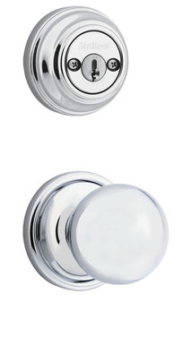 Kwikset / 967 Double Cylinder Interior Trim Pack / Circa Knob / Polished Chrome / 967CA26 Kwikset / 967 Double Cylinder Interior Trim Pack / Circa Knob / Polished Chrome / 967CA26