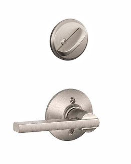 Schlage / F Series Single Cylinder Interior Trim Pack / Latitude Lever / Satin Nickel / Single Cylinder / F59LAT619 Schlage / F Series Single Cylinder Interior Trim Pack / Latitude Lever / Satin Nickel / Single Cylinder / F59LAT619