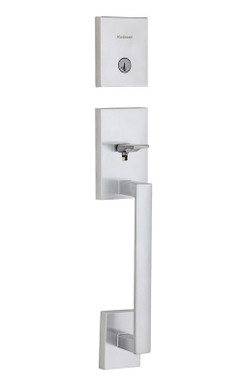 Kwikset / San Clemente Handleset / Single Cylinder - SmartKey / Satin Chrome / 818SCE 26D SMT Kwikset / San Clemente Handleset / Single Cylinder - SmartKey / Satin Chrome / 818SCE 26D SMT