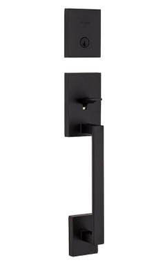 Kwikset / San Clemente Handleset / Single Cylinder - SmartKey / Matte Black / 818SCE 514 SMT Kwikset / San Clemente Handleset / Single Cylinder - SmartKey / Matte Black / 818SCE 514 SMT