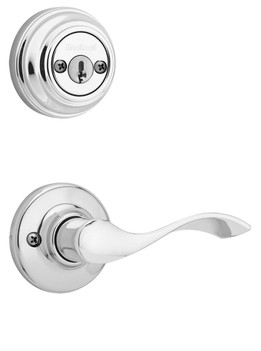 Kwikset / 967 Double Cylinder Interior Trim Pack / Balboa Lever / Left Hand / Polished Chrome / 967BLLH26 Kwikset / 967 Double Cylinder Interior Trim Pack / Balboa Lever / Left Hand / Polished Chrome / 967BLLH26