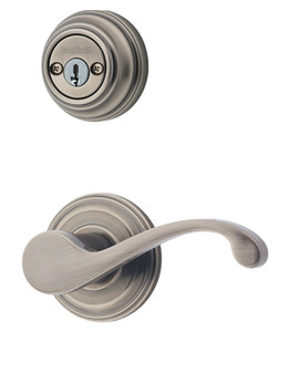 Kwikset / 967 Double Cylinder Interior Trim Pack / Commonwealth Lever / Left Hand / Antique Nickel / 967CHLLH15A Kwikset / 967 Double Cylinder Interior Trim Pack / Commonwealth Lever / Left Hand / Antique Nickel / 967CHLLH15A