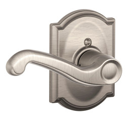 Schlage / Flair Lever with Camelot Rose / Half Dummy Left Hand / Satin Nickel / F170FLA 619 CAM LH Schlage / Flair Lever with Camelot Rose / Half Dummy Left Hand / Satin Nickel / F170FLA 619 CAM LH