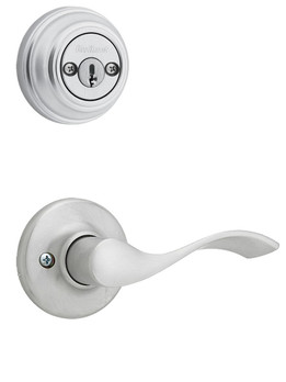 Kwikset / 967 Double Cylinder Interior Trim Pack / Balboa Lever / Left Hand / Satin Chrome / 967BLLH26D Kwikset / 967 Double Cylinder Interior Trim Pack / Balboa Lever / Left Hand / Satin Chrome / 967BLLH26D