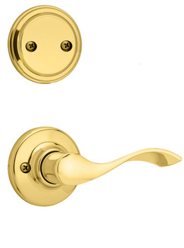 Kwikset / 968 Dummy Cylinder Interior Trim Pack / Balboa Lever / Left Hand / Polished Brass / 968BLLH3 Kwikset / 968 Dummy Cylinder Interior Trim Pack / Balboa Lever / Left Hand / Polished Brass / 968BLLH3