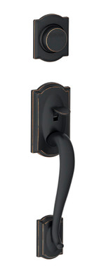 Schlage / Camelot Handleset / Dummy  Cylinder / Aged Bronze / F93CAM 716 Schlage / Camelot Handleset / Dummy  Cylinder / Aged Bronze / F93CAM 716