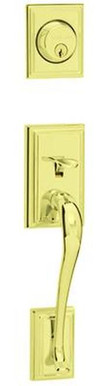 Schlage / Addison Handleset / Single Cylinder / Lifetime Bright Brass / F60ADD 505 Schlage / Addison Handleset / Single Cylinder / Lifetime Bright Brass / F60ADD 505