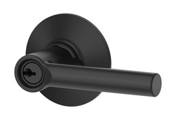 Schlage Latitude Matte Black Keyed Entry Lever, F51ALAT 622