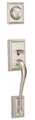 Schlage / Addison Handleset / Double Cylinder / Satin Nickel / F62ADD 619 Schlage / Addison Handleset / Double Cylinder / Satin Nickel / F62ADD 619