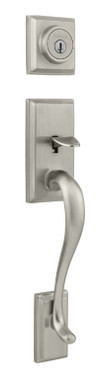 Kwikset / Hawthorne Handleset / Single Cylinder - SmartKey / Satin Nickel / 800HE 15 SMT