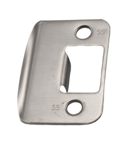 Schlage / Knobs-Levers / Round Corner / Strike Plate / Satin Chrome / 10-027-626