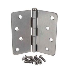 Hager / Hinge / 4" x 4" / 1/4" Radius Corner / Satin Chrome / RC1741 4x4 26D Hager / Hinge / 4" x 4" / 1/4" Radius Corner / Satin Chrome / RC1741 4x4 26D