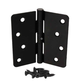Hager / Hinge / 4" x 4" / 1/4" Radius Corner / Non-Removable Pin / Black / RC1741 4x4 1D NRP