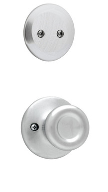 Kwikset / 606 Dummy Cylinder Interior Trim Pack / Tylo Knob / Satin Chrome / 606T26D Kwikset / 606 Dummy Cylinder Interior Trim Pack / Tylo Knob / Satin Chrome / 606T26D