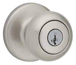 Kwikset / Cove Knob / Keyed Entry - SmartKey / Satin Nickel / 400CV 15 SMT Kwikset / Cove Knob / Keyed Entry - SmartKey / Satin Nickel / 400CV 15 SMT