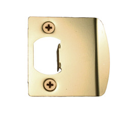 Pro-Lok Strike Plate Double Lip w// 5-1//2 Center Brass Finish
