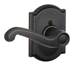 Schlage / Flair Lever with Camelot Rose / Half Dummy Left Hand / Aged Bronze / F170FLA 716 CAM LH Schlage / Flair Lever with Camelot Rose / Half Dummy Left Hand / Aged Bronze / F170FLA 716 CAM LH