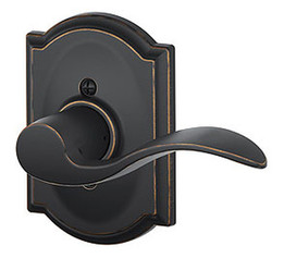 Schlage / Accent Lever with Camelot Rose / Half Dummy Right Hand / Aged Bronze / F170ACC 716 CAM RH Schlage / Accent Lever with Camelot Rose / Half Dummy Right Hand / Aged Bronze / F170ACC 716 CAM RH