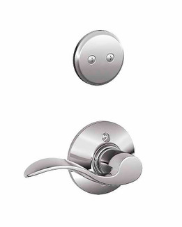 Schlage / F Series Dummy Cylinder Interior Trim Pack / Accent Lever / Right Hand / Bright Chrome / Dummy Cylinder / F94ACC625RH Schlage / F Series Dummy Cylinder Interior Trim Pack / Accent Lever / Right Hand / Bright Chrome / Dummy Cylinder / F94ACC625RH
