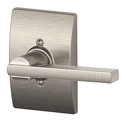 Schlage / Latitude Lever with Century Rose / Half Dummy / Satin Nickel / F170LAT 619 CEN