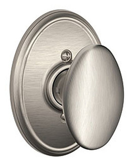 Schlage / Siena Knob with Wakefield Rose / Half Dummy / Satin Nickel / F170SIE 619 WKF
