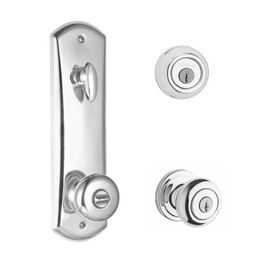 Kwikset / Metal Interconnect / 780 Deadbolt Single Cylinder with Hancock Keyed Knob / Polished Chrome / 506H 26