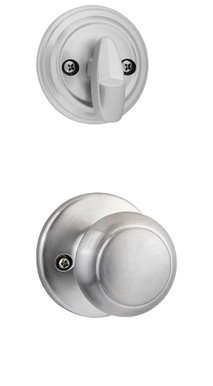 Kwikset / 966 Single Cylinder Interior Trim Pack / Cove Knob / Satin Chrome / 966CV26D Kwikset / 966 Single Cylinder Interior Trim Pack / Cove Knob / Satin Chrome / 966CV26D