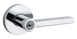 Kwikset / Halifax Lever with Round Rose / Keyed Entry - SmartKey / Polished Chrome / 156HFLRDT 26 SMT Kwikset / Halifax Lever with Round Rose / Keyed Entry - SmartKey / Polished Chrome / 156HFLRDT 26 SMT