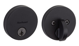 Kwikset / Uptown 258 Low Profile Deadbolt / Single Cylinder - SmartKey / Matte Black / 258RDT 514 SMT Kwikset / Uptown 258 Low Profile Deadbolt / Single Cylinder - SmartKey / Matte Black / 258RDT 514 SMT