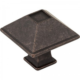Jeffrey Alexander / Tahoe Knob / 1-1/4" / Distressed Oil Rubbed Bronze / 602S-DMAC Jeffrey Alexander / Tahoe Knob / 1-1/4" / Distressed Oil Rubbed Bronze / 602S-DMAC