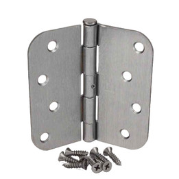 Hager / Hinge / 4" x 4" / 5/8" Radius Corner / Non-Removable Pin / Satin Chrome / RC1842 4x4 26D NRP