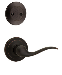 Kwikset / 606 Dummy Cylinder Interior Trim Pack / Tustin Lever / Left Hand / Venetian Bronze / 606TNLLH11P