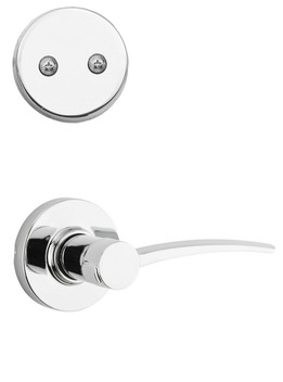 Kwikset / 977 Dummy Cylinder Interior Trm Pack / Katara Lever /  Left Hand / Polished Chrome / 977KTLLH26