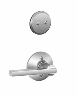 Schlage / F Series Dummy Cylinder Interior Trim Pack / Latitude Lever / Bright Chrome / Dummy Cylinder / F94LAT625 Schlage / F Series Dummy Cylinder Interior Trim Pack / Latitude Lever / Bright Chrome / Dummy Cylinder / F94LAT625