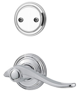 Kwikset / 968 Dummy Cylinder Interior Trim Pack / Avalon Lever / Left Hand / Polished Chrome / 968AVLLH26 Kwikset / 968 Dummy Cylinder Interior Trim Pack / Avalon Lever / Left Hand / Polished Chrome / 968AVLLH26
