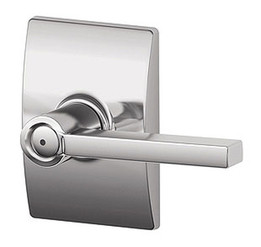 Schlage / Latitude Lever with Century Rose / Privacy / Bright Chrome / F40LAT 625 CEN Schlage / Latitude Lever with Century Rose / Privacy / Bright Chrome / F40LAT 625 CEN